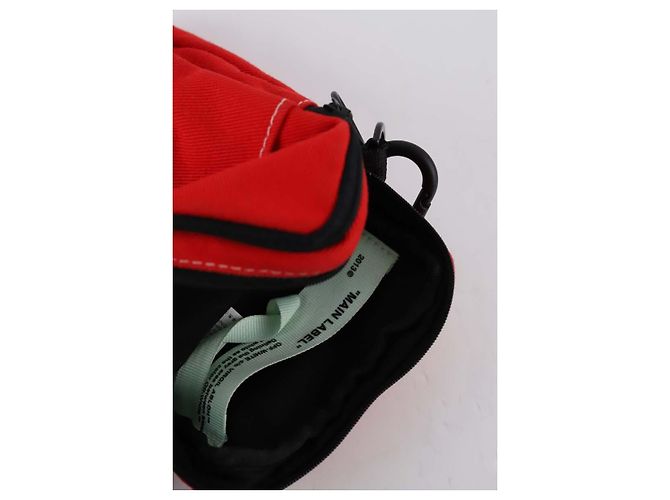 Off White Borsa a tracolla in cotone - vista 6