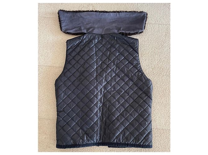 Blaue gewaschene Lammleder-Fliegerjacke Dolce & Gabbana Größe 52 IT - Ansicht 15