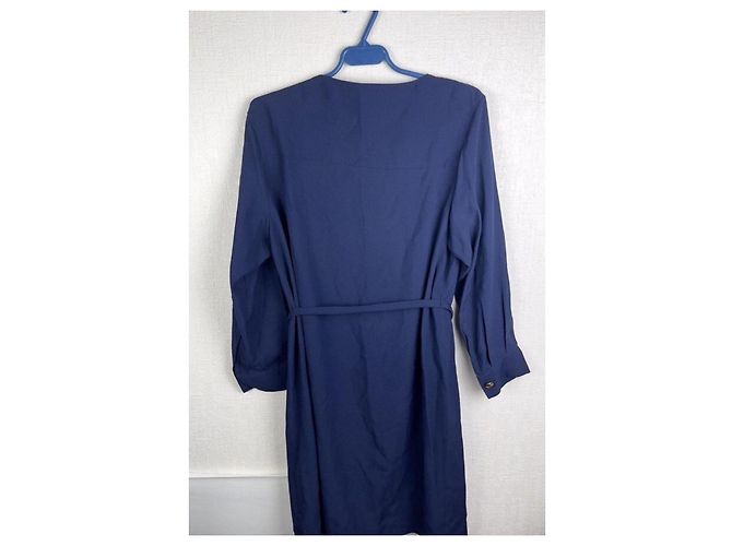 Prada Abendkleid in Blau mit Gürtel - Ansicht 2