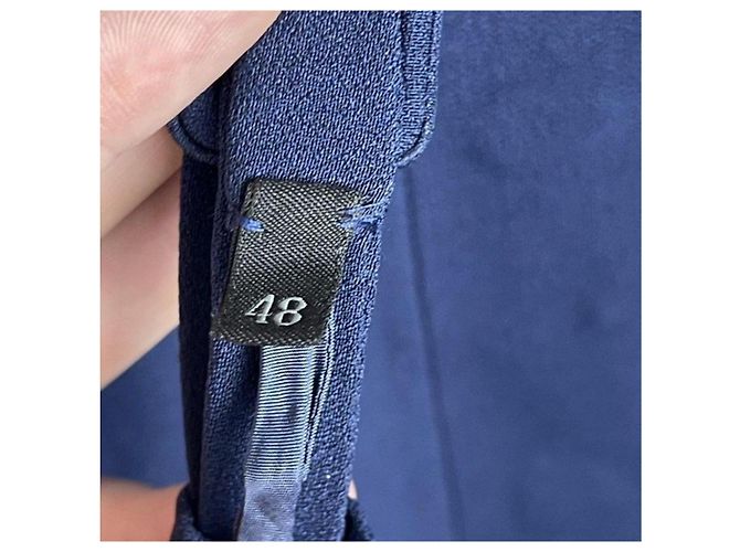 Prada Abendkleid in Blau mit Gürtel - Ansicht 4