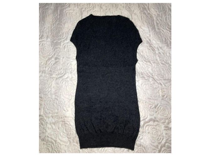 Helmut Lang Kleid aus Wolle Grau - Ansicht 2
