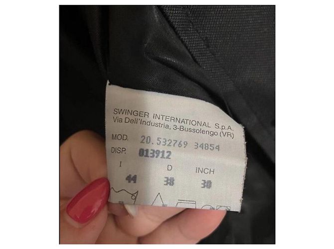 Fendi Windjacke mit Monogramm Streifen Schwarz - Ansicht 3