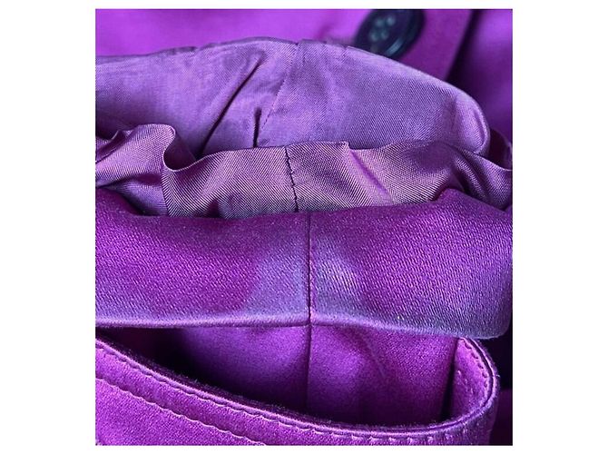 Gabardina Burberry de algodón morada Púrpura - vista 10