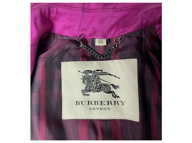 Gabardina Burberry de algodón morada Púrpura - vista 6