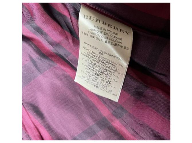 Gabardina Burberry de algodón morada Púrpura - vista 7