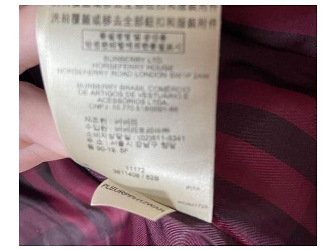 Gabardina Burberry de algodón morada Púrpura - vista 8