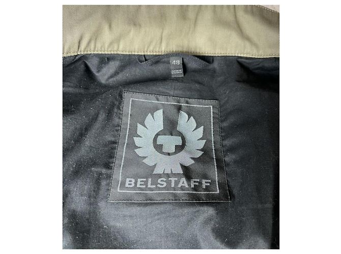 Belstaff Jacke Windjacke Olivgrün Baumwolle - Ansicht 3