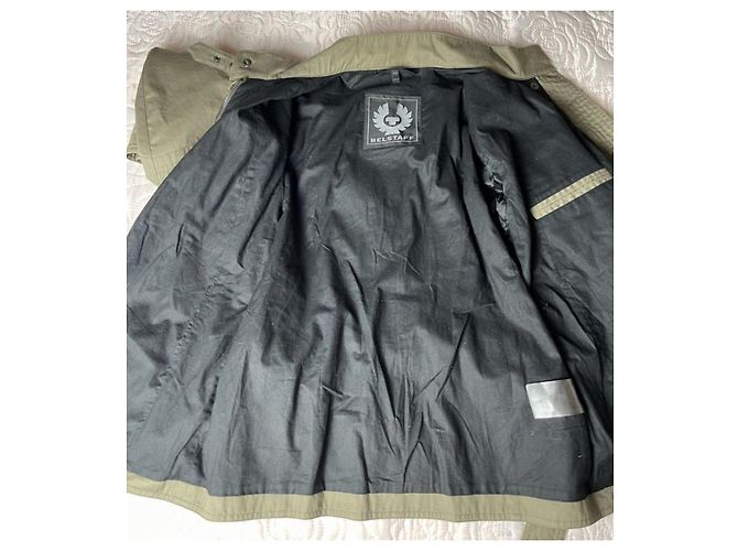 Belstaff Jacke Windjacke Olivgrün Baumwolle - Ansicht 4