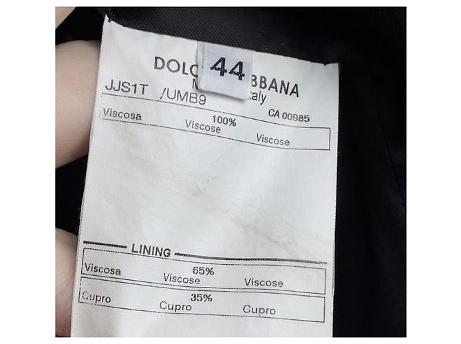 Giacca Dolce & Gabbana nera in viscosa Nero - vista 6