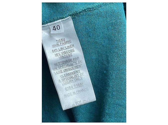 Balmain Pullover Grün aus Viskose und Leinen - Ansicht 6