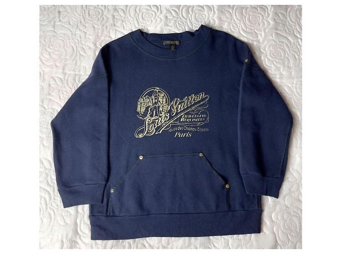 Louis Vuitton Strickpullover aus Baumwolle und Kaschmir Blau - Ansicht 2