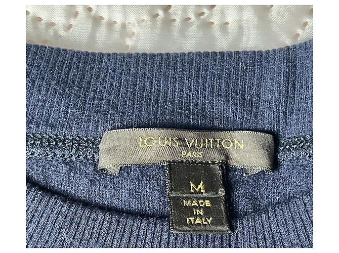 Louis Vuitton Strickpullover aus Baumwolle und Kaschmir Blau - Ansicht 4
