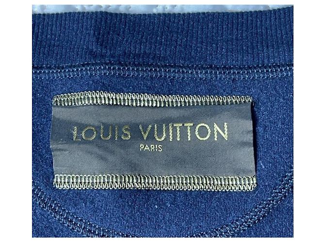 Louis Vuitton Strickpullover aus Baumwolle und Kaschmir Blau - Ansicht 5