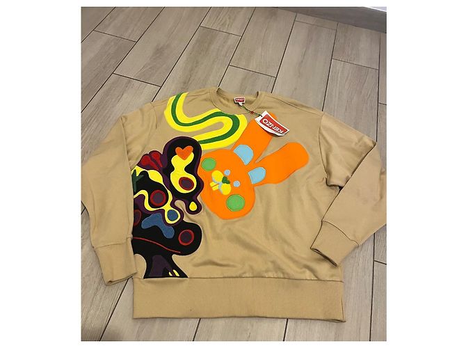 Sweater Kenzo Oversize de algodão bege - vista 2