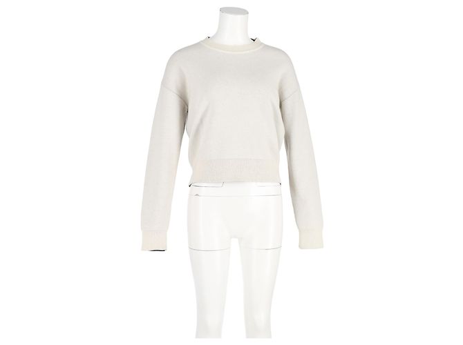 J'Adior 8 Pullover aus cremefarbenem Kaschmir von Christian Dior Weiß Roh - Ansicht 4