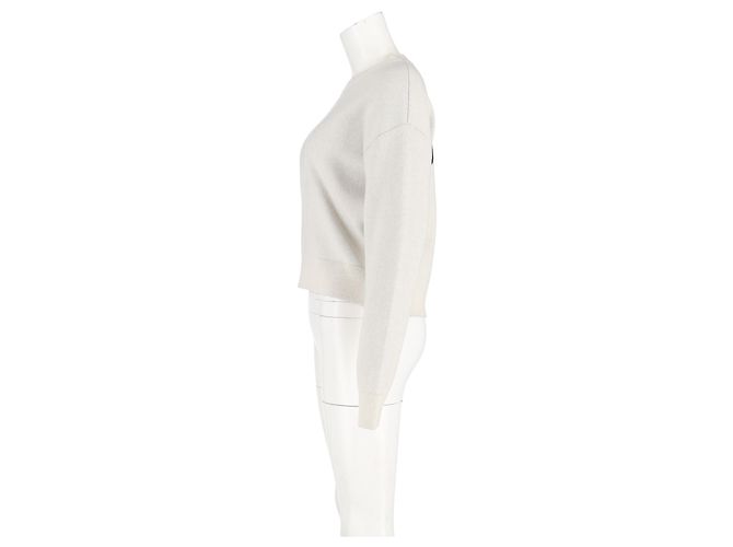 J'Adior 8 Pullover aus cremefarbenem Kaschmir von Christian Dior Weiß Roh - Ansicht 5