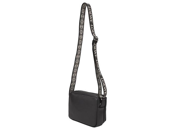 Sac messager militaire Loewe XS en cuir noir - vue 3