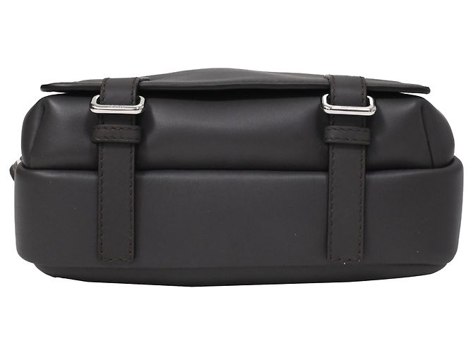 Sac messager militaire Loewe XS en cuir noir - vue 4