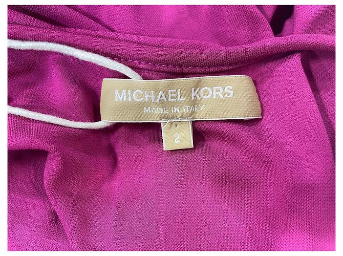 Abito mini arricciato Michael Kors in cotone rosa Marrone - vista 11