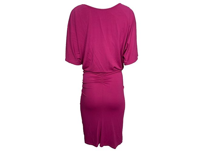 Abito mini arricciato Michael Kors in cotone rosa Marrone - vista 2