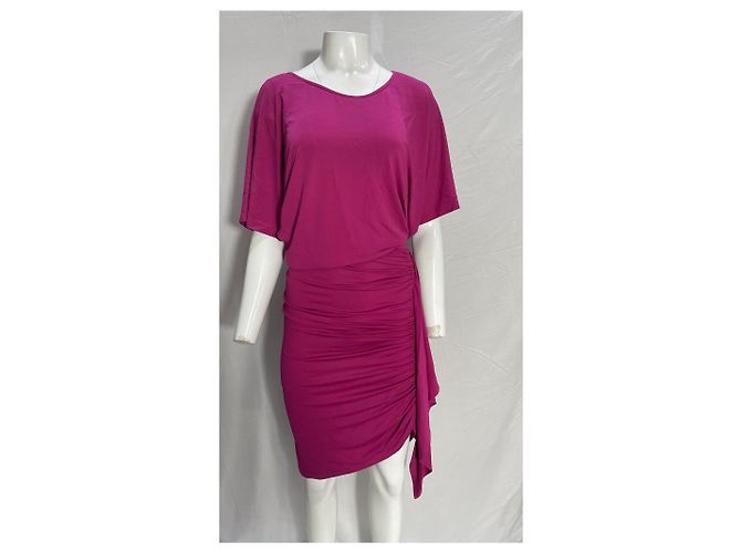 Abito mini arricciato Michael Kors in cotone rosa Marrone - vista 7