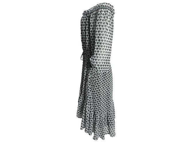 Abito stampato al ginocchio in seta multicolore di Diane von Furstenberg - vista 3