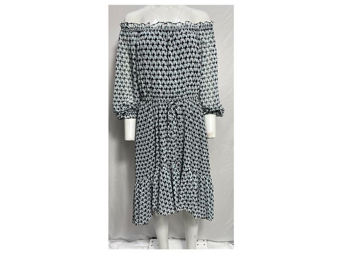 Abito stampato al ginocchio in seta multicolore di Diane von Furstenberg - vista 7