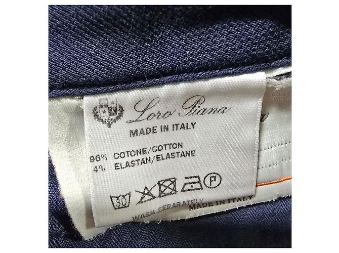 Pantaloni Loro Piana in cotone blu navy - vista 5