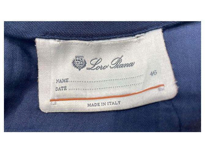 Pantaloni Loro Piana in cotone blu navy - vista 9
