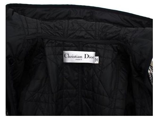 Christian Dior Zwei-in-Eins Karoblazer Beige Wolle - Ansicht 2