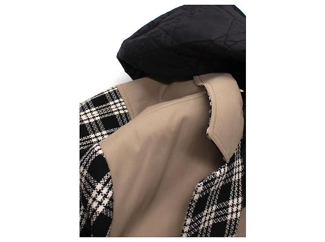 Christian Dior Zwei-in-Eins Karoblazer Beige Wolle - Ansicht 7