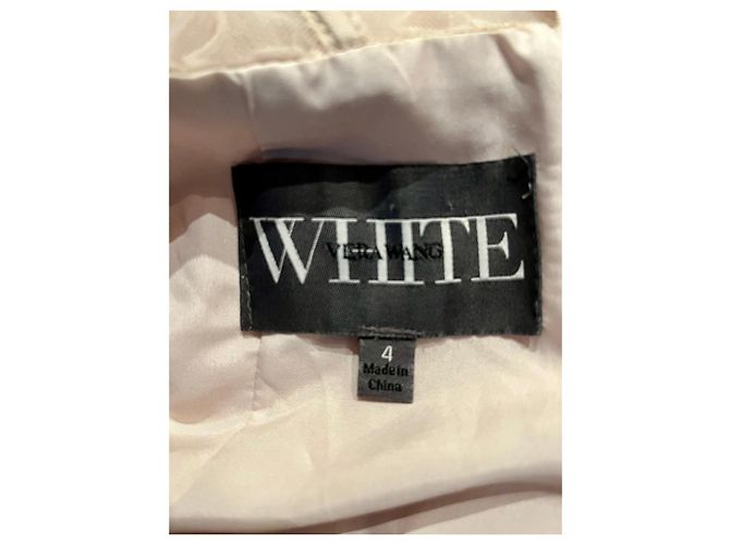 Vera Wang Abito da sera lungo color champagne Beige D'oro Crema - vista 2