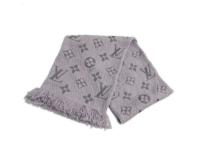 Sciarpa Monogram Louis Vuitton Mania Grigio Perla - vista 2