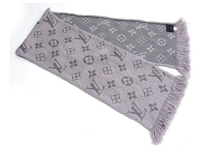 Sciarpa Monogram Louis Vuitton Mania Grigio Perla - vista 4