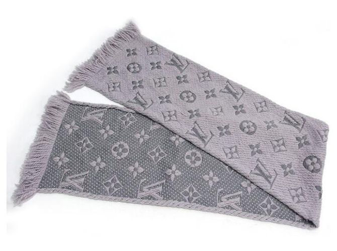 Sciarpa Monogram Louis Vuitton Mania Grigio Perla - vista 5