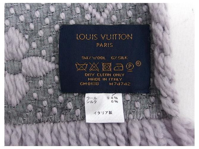 Sciarpa Monogram Louis Vuitton Mania Grigio Perla - vista 6