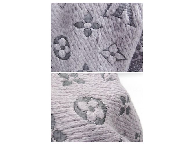 Sciarpa Monogram Louis Vuitton Mania Grigio Perla - vista 9