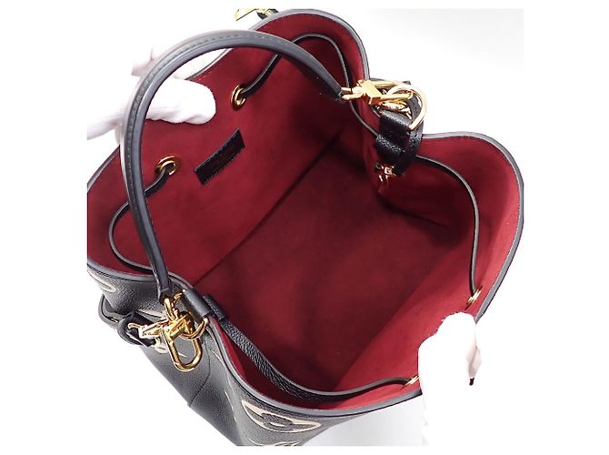 Néonoé Borsa Louis Vuitton Bicolor Monogram Empreinte NeoNoe MM Nero Beige - vista 3
