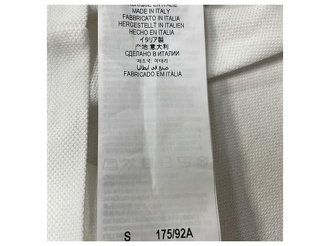 Polo de algodão branco com logo bordado Saint Laurent - vista 6