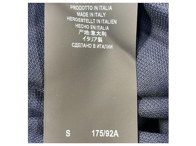 Polo in cotone blu navy con logo ricamato Saint Laurent Cassandre - vista 6
