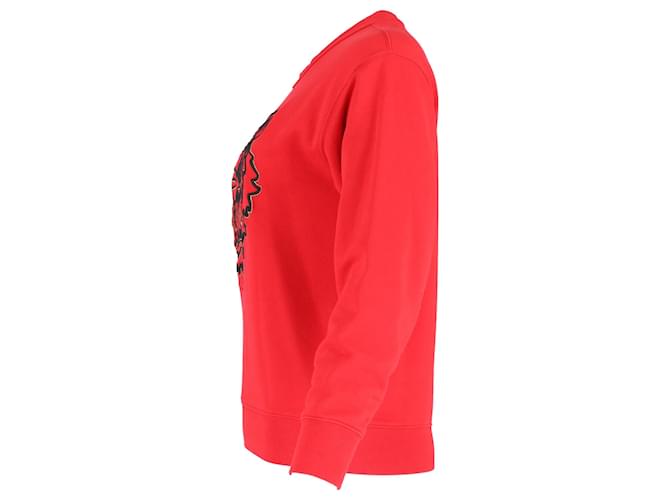 Kenzo Tiger Grafikpullover aus roter Baumwolle - Ansicht 2