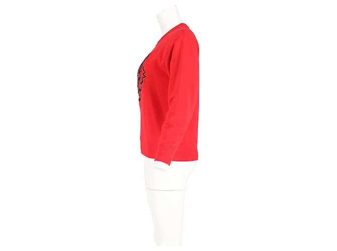 Kenzo Tiger Grafikpullover aus roter Baumwolle - Ansicht 5