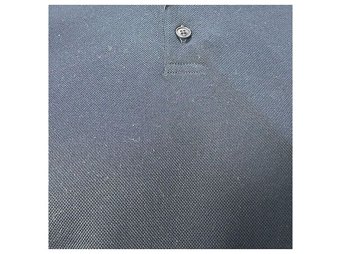 Polo aus navyblauer Baumwolle mit gesticktem Logo Saint Laurent Cassandre Marineblau - Ansicht 2