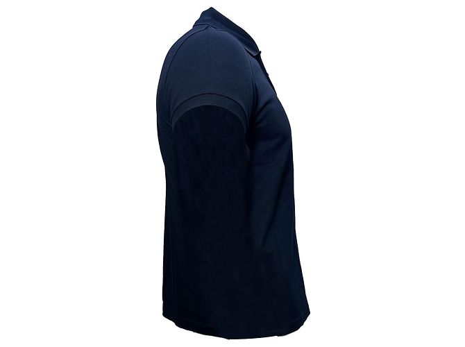 Polo aus navyblauer Baumwolle mit gesticktem Logo Saint Laurent Cassandre Marineblau - Ansicht 3