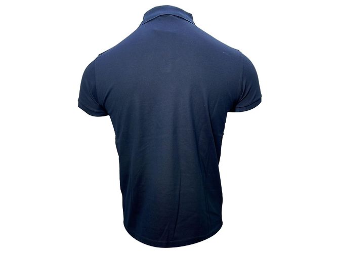 Polo aus navyblauer Baumwolle mit gesticktem Logo Saint Laurent Cassandre Marineblau - Ansicht 4