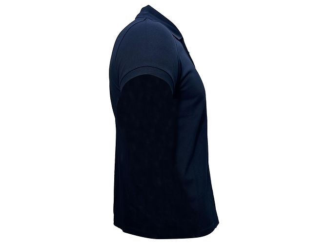 Polo in cotone blu navy con logo ricamato Saint Laurent Cassandre - vista 3
