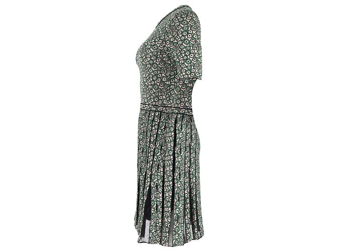 M Missoni gemustertes Jacquard-Strickkleid aus grünem Polyamid - Ansicht 2