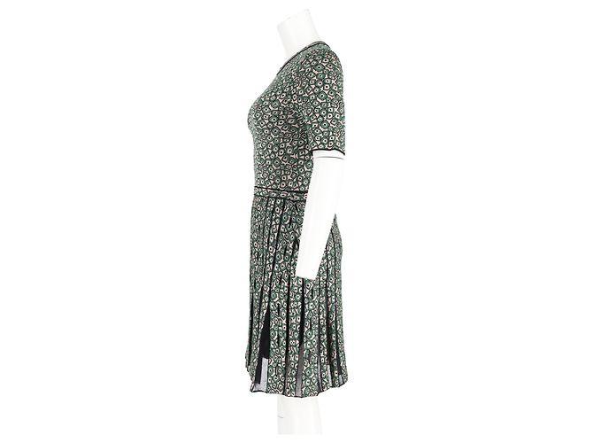 M Missoni gemustertes Jacquard-Strickkleid aus grünem Polyamid - Ansicht 5