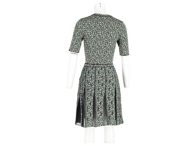 M Missoni gemustertes Jacquard-Strickkleid aus grünem Polyamid - Ansicht 6