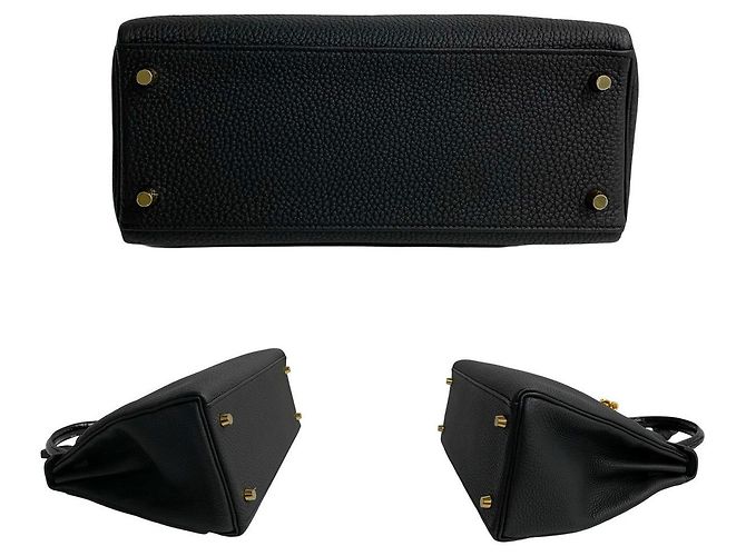 Hermès Hermes Kelly Touch 28 Togo Crocodile Bag Black - view 7